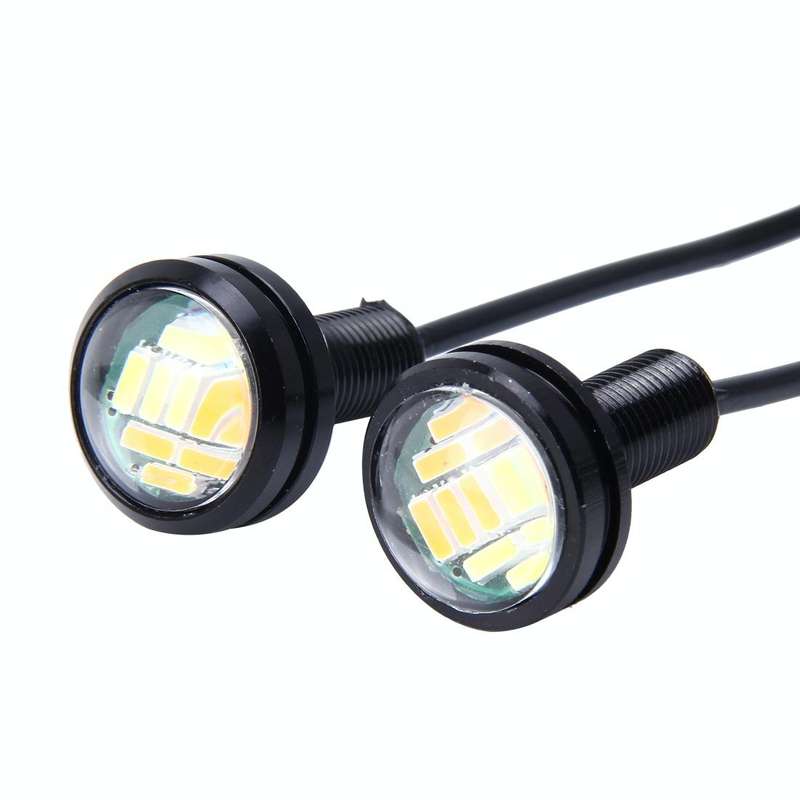 2 PCS 2W (White + Yellow Light) Car Auto Eagle Eyes Fog Light Turn Light with 12 SMD-4014 LED Lam...