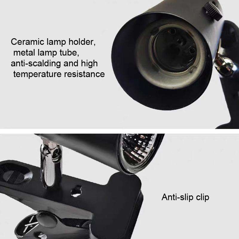 ZY-UAB Turtle Backlight UVA Heated Climbing Pet Backlight, EU Plug With Bulb(Black Short Light St...