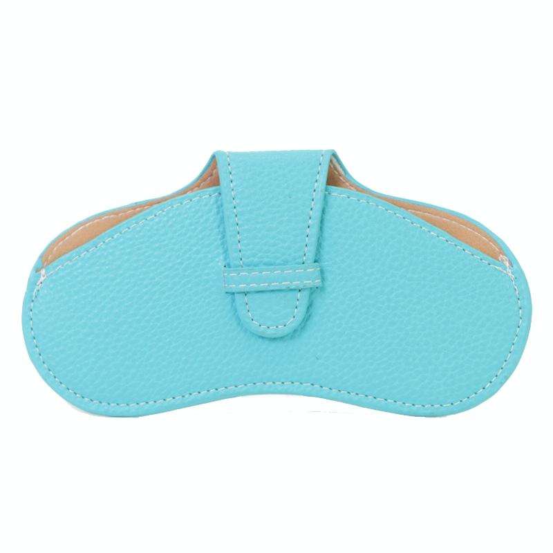 PU Leather Portable Glasses Bag Glasses Case Compression Sunglasses Storage Bag(Blue)
