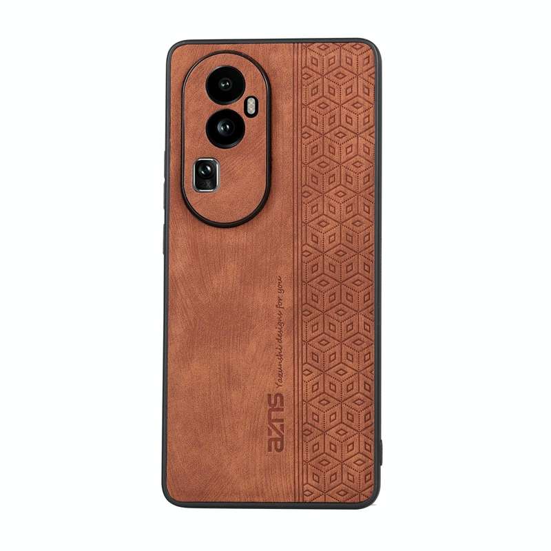 For OPPO Reno10 Pro+ AZNS 3D Embossed Skin Feel Phone Case(Brown)