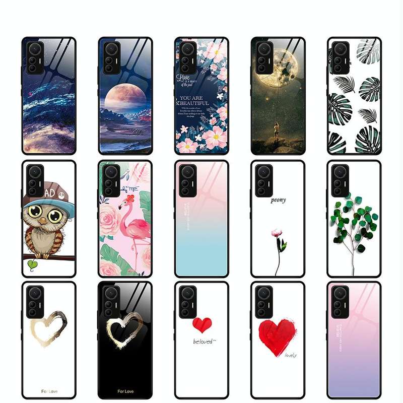 For Xiaomi 12 Lite Colorful Painted Glass Phone Case(Red Heart)