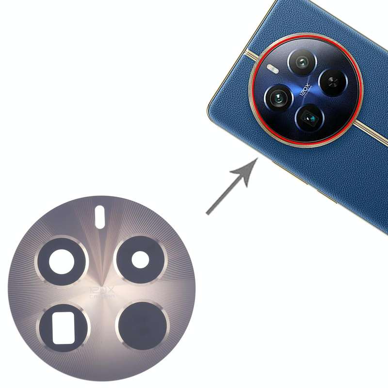 For Realme 12 Pro+ 10pcs Original Back Camera Lens (Gold)