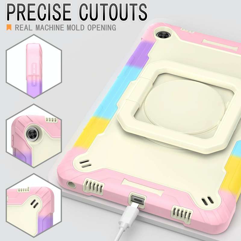 For Lenovo Tab M10 Plus 10.6 3rd Gen 2022 Silicone + PC Bracelet Holder Tablet Case(Bright Pink)