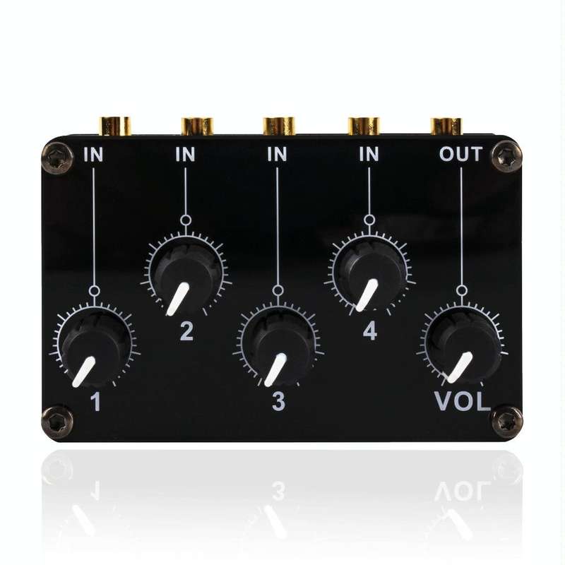 Portable 4-Way Stereo Line Passive Mixer Console(TX400)