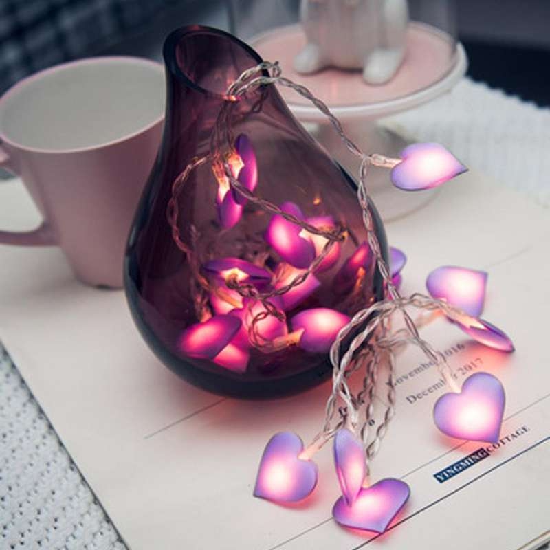 LED Fairy Lights Love Heart Lantern Navidad String Lights Holiday Lighting Bedroom Home Decoracio...
