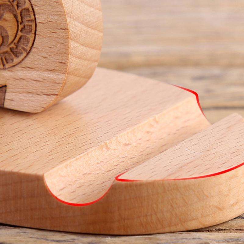 Wooden Mobile Phone Bracket Beech Lazy Mobile Phone Holder,Style: Piggy