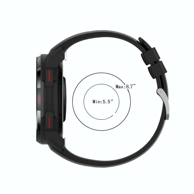 For Huawei Honor Watch GS Pro Silicone Watch Band, Size: One Size(Black)