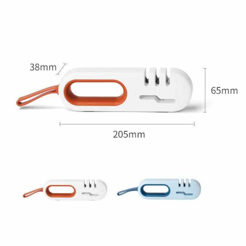 Home Kitchen Quick-Blade Grinding Wheel Sharpener(White Orange)