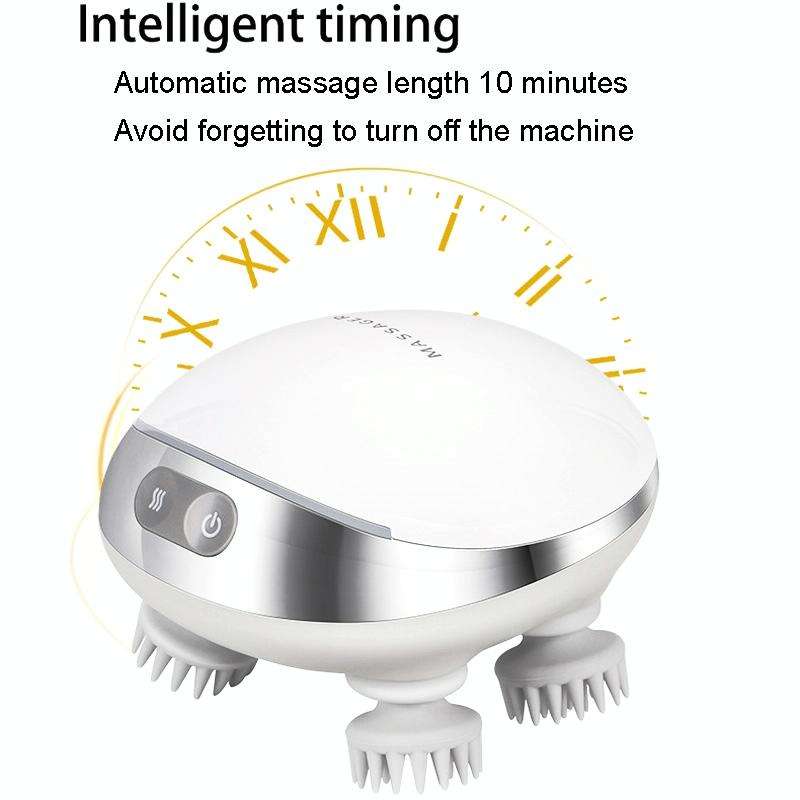 K111 Hot Compress Red Light Head Massager Electric Kneading Vibration Waterproof Head Instrument,...