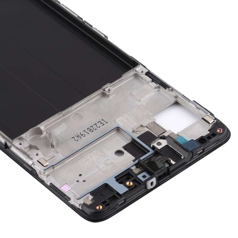 For Samsung Galaxy A51  Front Housing LCD Frame Bezel Plate (Black)