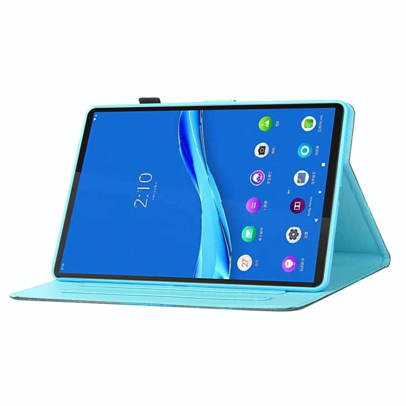 For Lenovo Tab M10 3rd Gen Coloured Drawing Smart Leather Tablet Case(Petal Rain)