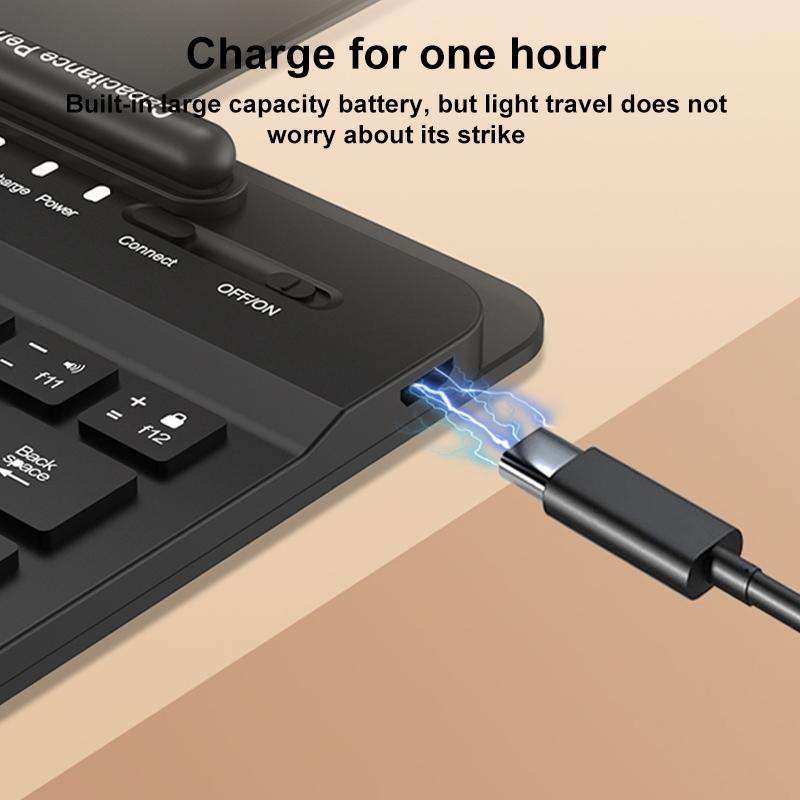 For Honor Magic V2 GKK Bluetooth Keyboard + Folding Holder + Capacitive Pen + Bluetooth Mouse(Grey)