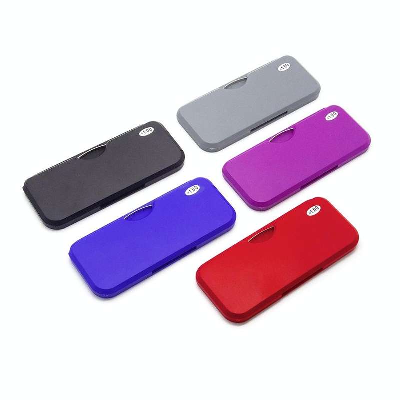 Pince-nez Reading Glasses Frameless Magnifying Glasses, Degree: +250(Purple)