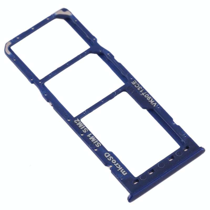 For Galaxy A10 SIM Card Tray + SIM Card Tray + Micro SD Card Tray (Blue)