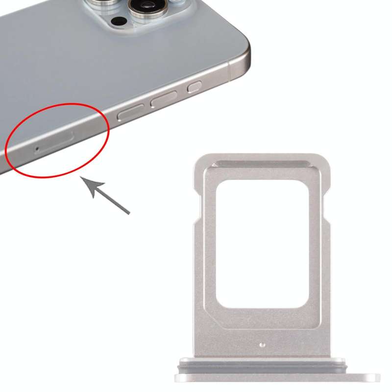 For iPhone 15 Pro Max SIM Card Tray (White)