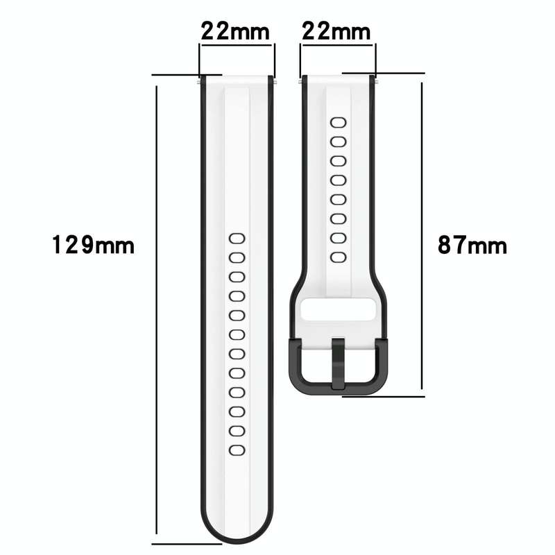 For Garmin Forerunner 265 22mm Convex Loop Two-Color Silicone Watch Band(Orange+Black)
