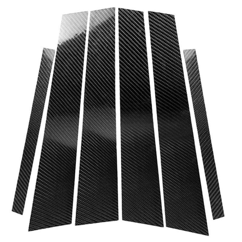 Car Carbon Fiber B Pillar Decorative Sticker for BMW X1 E84 2011-2015, Left and Right Drive Unive...