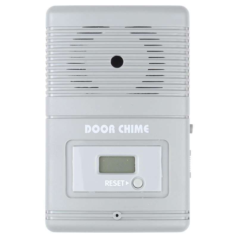 JX-371E Light Sensitive and Motion Activated Visitor Door Chime with 0.7 inch LCD Counter(Grey)