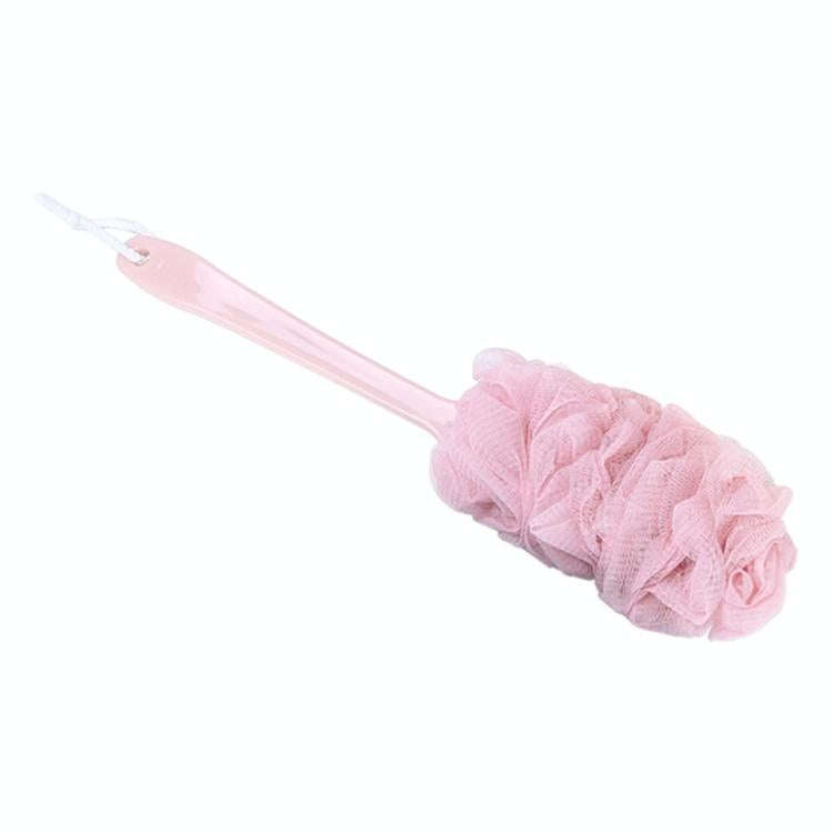 Thick Non-slip Long Handle Bath Brush Bath Rub(Pink)