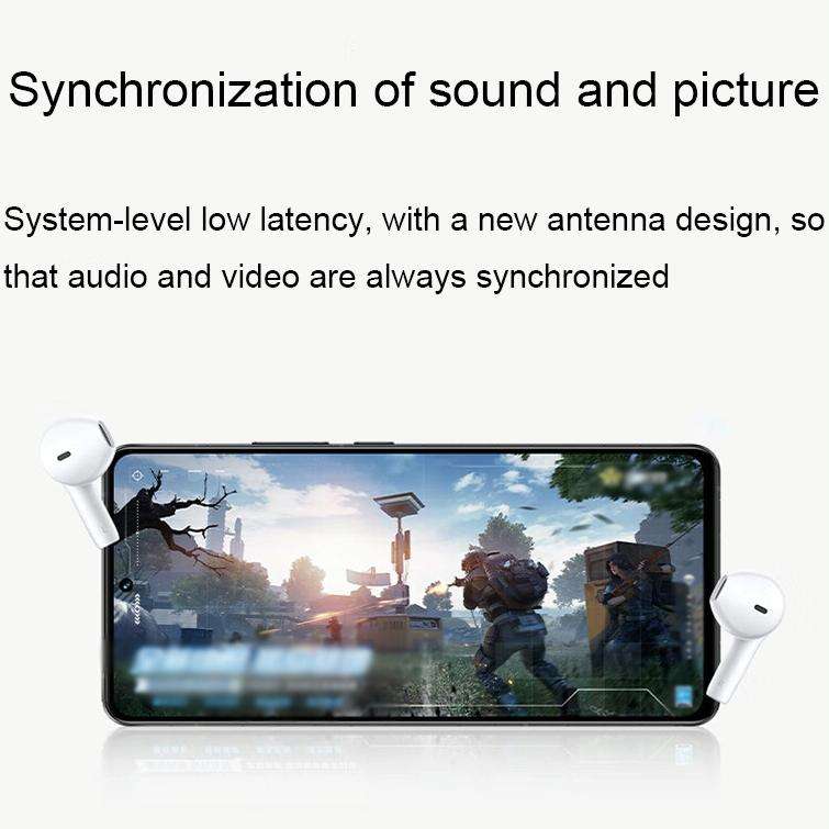 vivo TWS Air Half In-Ear Wireless Dual Microphone AI Call Noise Reduction Bluetooth Earphones(White)