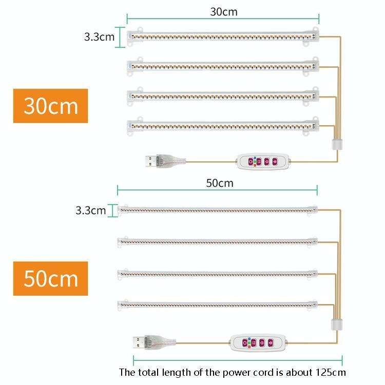 LED Plant Growth Lamp Time Potted Plant Intelligent Remote Control Cabinet Light, Style: 30cm Two...