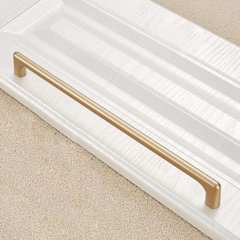 9009-320 Modern Simple Cabinet Door Handle Drawer Wardrobe Zinc Alloy Handle(Gold)