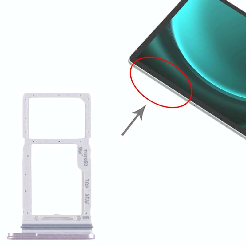 For Samsung Galaxy Tab S9 FE+ 5G SM-X610 Original SIM + Micro SD Card Tray (Purple)