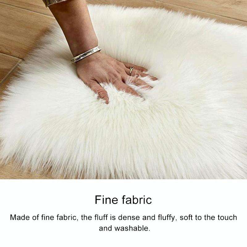 Love Heart Rugs Artificial Wool Sheepskin Hairy Carpet Faux Floor Mat Fur Plain Fluffy Soft Area ...