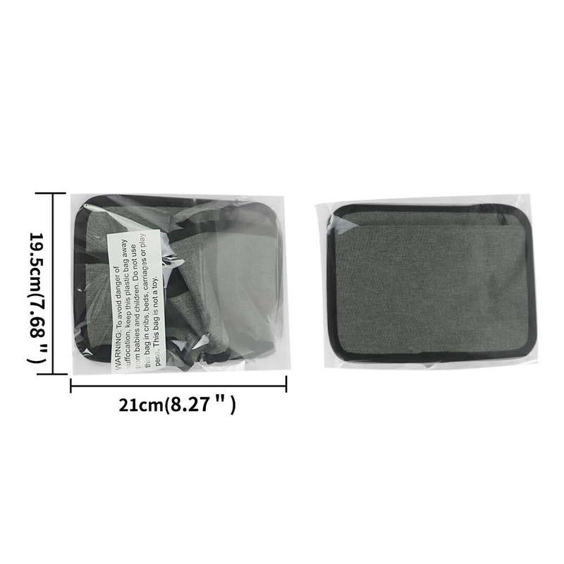 Luggage Storage Cup Holder Air Ticket Storage Bag(Gray)