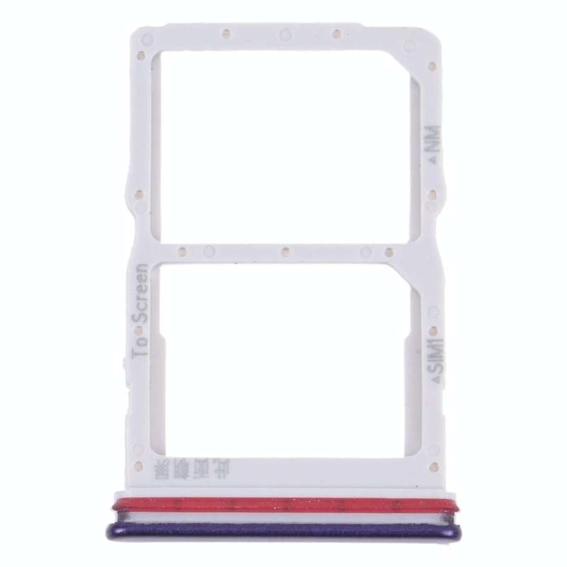 SIM Card Tray + NM Card Tray for Huawei nova 7 SE 5G Youth(Purple)