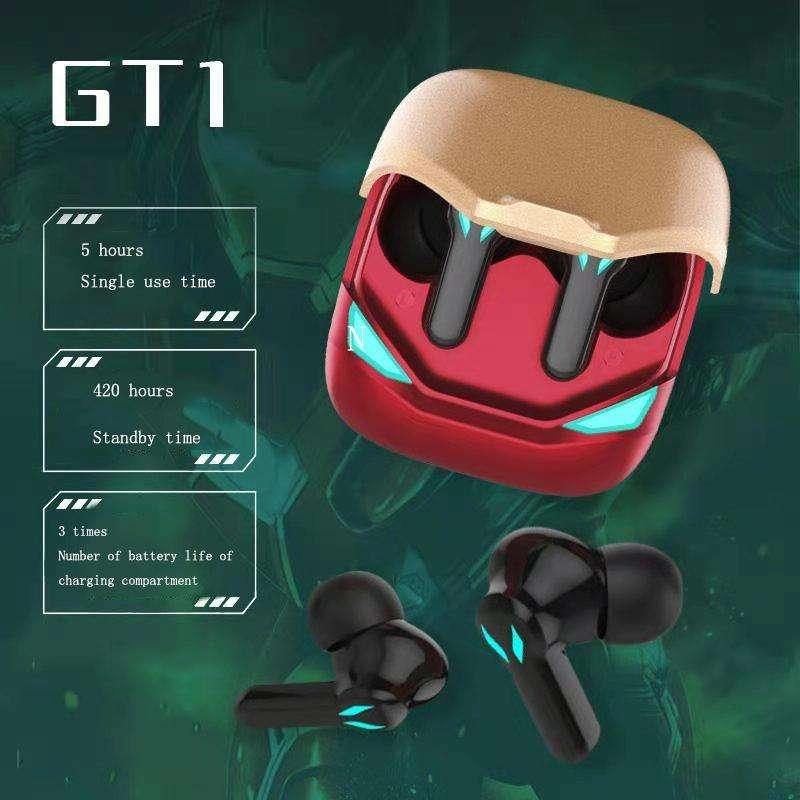 GT1 Low Latency In-Ear Wireless Bluetooth Headphone(Black Silver)