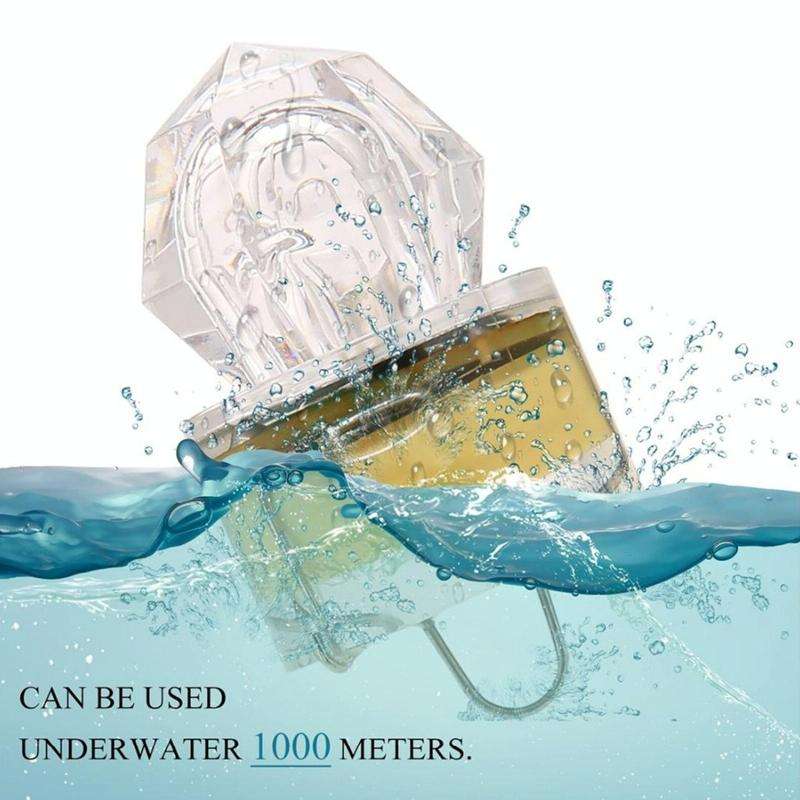 Deep Sea Night Fishing Diamond LED Flashing Light / Under Water Attract Fish Bait Lure Lamp (Rand...