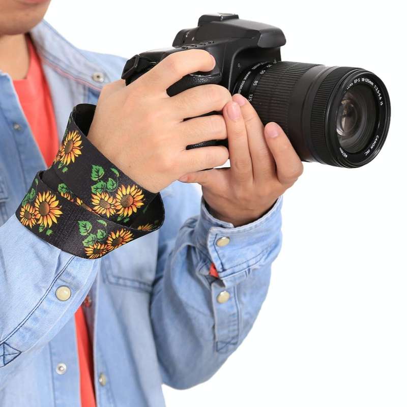 PULUZ Retro Ethnic Style Multi-color Series Sunflower Shoulder Neck Strap Camera Strap for SLR / ...