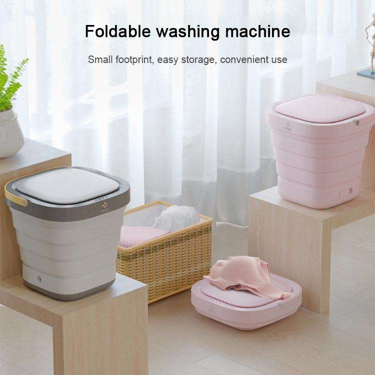 MOYU XPB30-F1 Portable Mini Automatic Household Folding Bucket Type Travel Washing Machine(Pink)