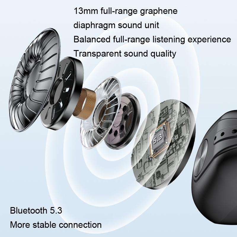 Single Ear Bone Conduction Bluetooth Earphone In-Ear Wearable Running Sports Mini(White)