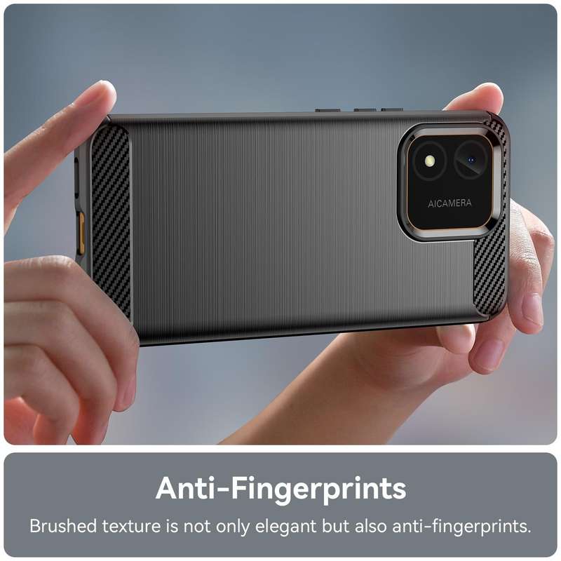 For Honor X5 4G Carbon Fiber Brushed Texture TPU Phone Case(Black)