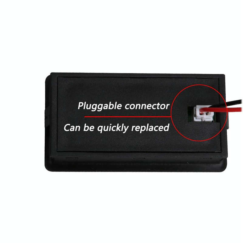 SUPNOVA DC 8-100V Battery Capacity Indicator Voltmeter Voltage Gauge,Style: White + Alarm + Tempe...