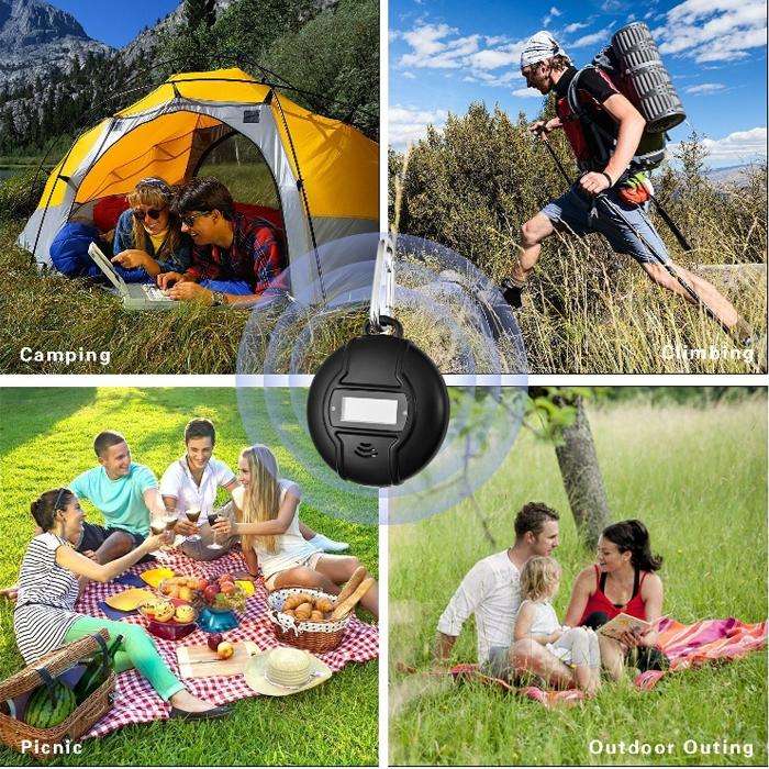 Q3 Outdoor Portable Solar Pest Control Insect Bugs Ultrasonic Mosquito Repellent Repeller Killer ...