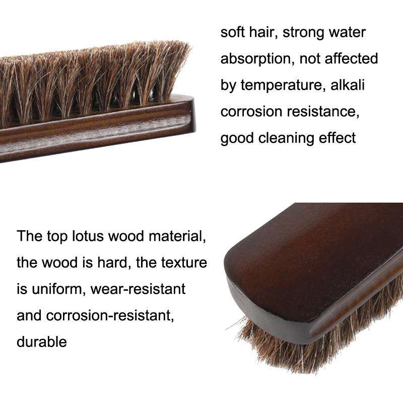 Big Red Horse Brush Horse Mane Brush Soft Shoes Cleaning Brush(Mahogany Brown Hair)