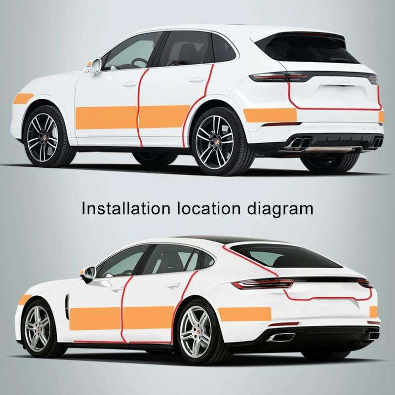 Universal Car Carbon Fiber Door Anti-collision Strip Protection Guards Trims Stickers Tape, Size:...