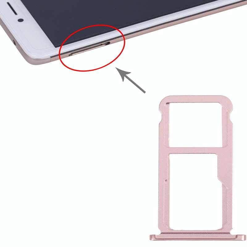 SIM Card Tray + SIM Card Tray / Micro SD Card Tray for Honor Mate 9 Lite (Pink)