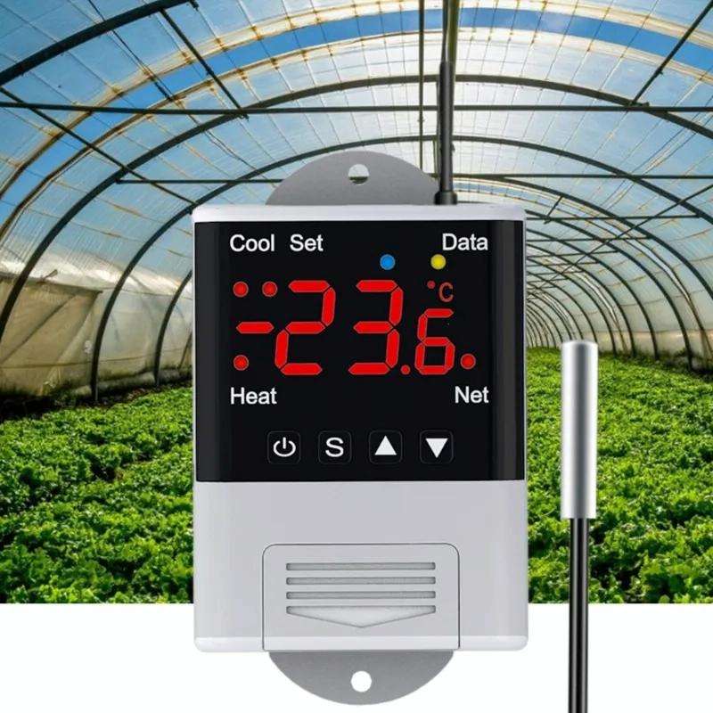 DTC-2201 18B20 Sensor WiFi Intelligent Aquarium Fish Tank Hatch Central Air Conditioning Temperat...
