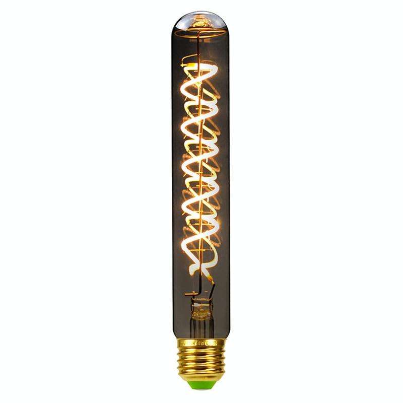 T185 Electroplating Smoke Grey Warm Light LED Bulb Retro Lamp