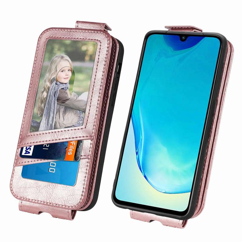 For vivo V25 Zipper Wallet Vertical Flip Leather Phone Case(Rose Gold)