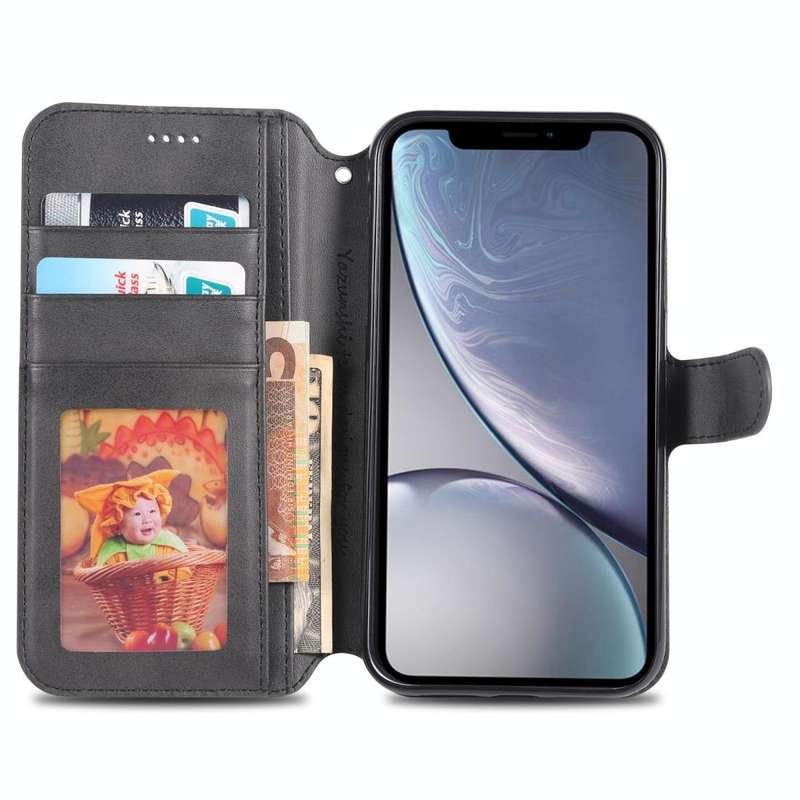 For iPhone XR AZNS Calf Texture Magnetic Horizontal Flip PU Leather Case with Holder & Card Slots...