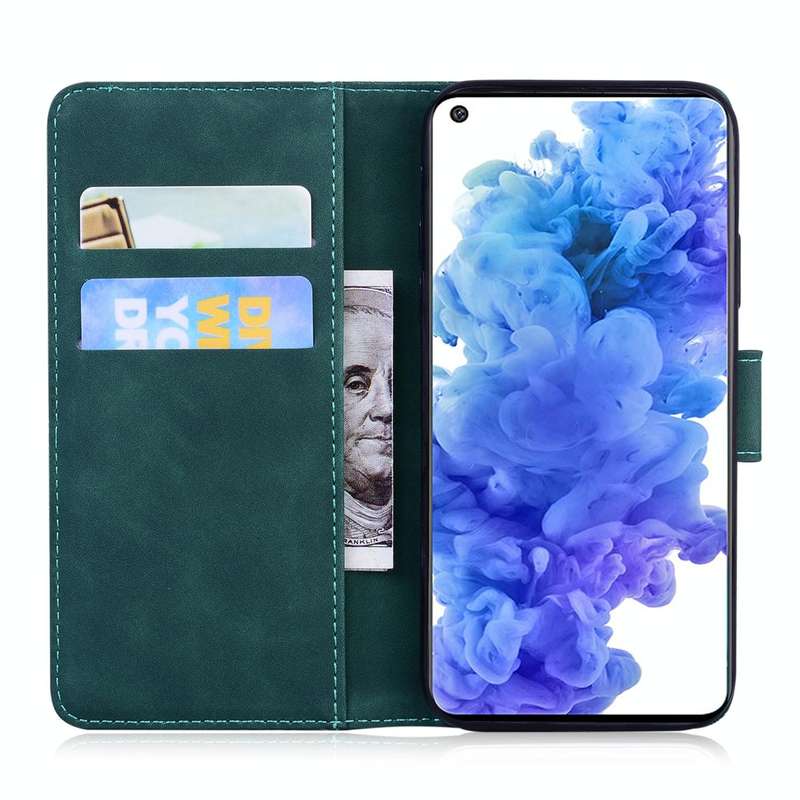 For Tecno Camon 16 Premier CE9 Skin Feel Pure Color Flip Leather Phone Case(Green)
