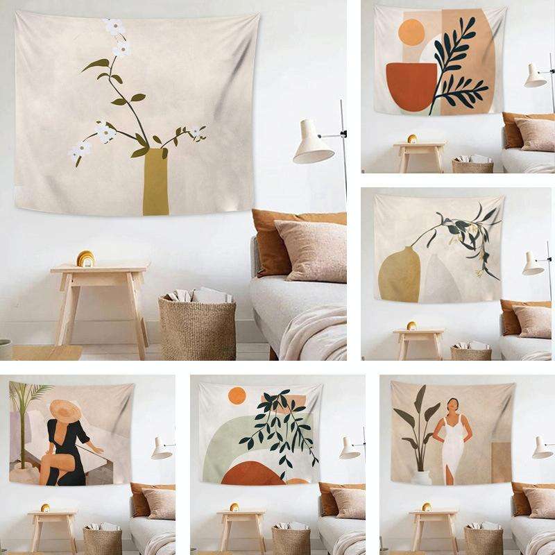 Fabric Tapestry Exaggerated Abstract Style Hanging Background Covering Cloth, Size: 200x150cm(Ill...