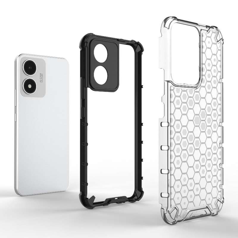 For vivo Y02s Honeycomb Phone Case(Blue)