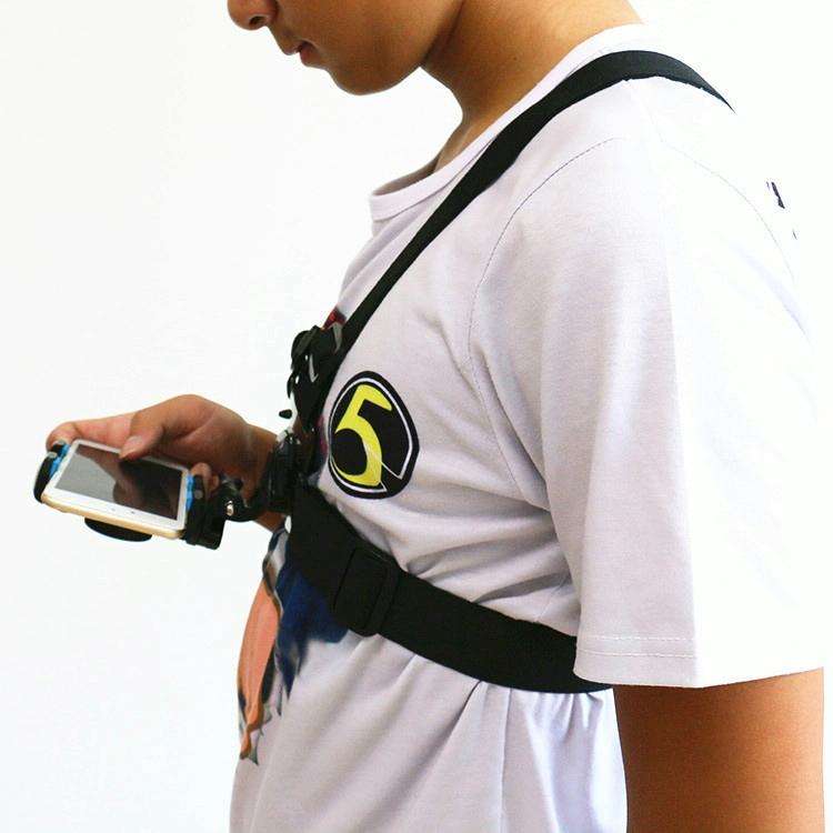 Chest Fixed Strap Mobile Phone Holder for 4-6.5 inch Mobile Phone