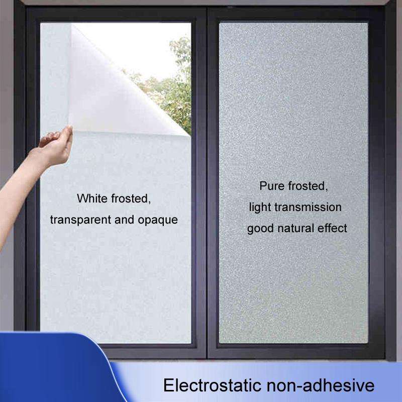 Electrostatic Frosted Anti-Peep Glass Thermal Insulation Window Film, Length: 40cm Wide/Meter(Glu...